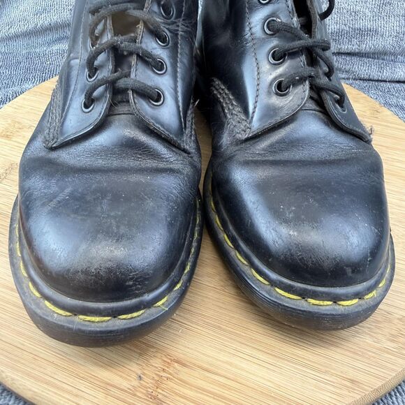 Dr. Martens 1460 Boots Mens Size 6 Black Leather Combat Lace Up Made In England main image 10